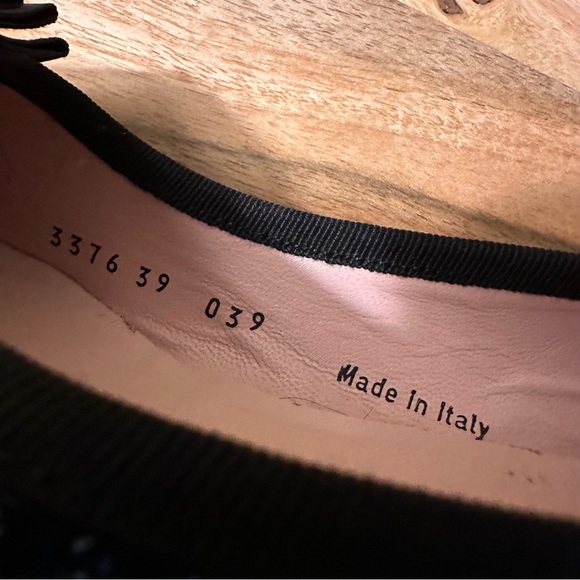 Ferca 81 Made in Italy Leather Navy Flats With Bow, 8 - Picture 4 of 13